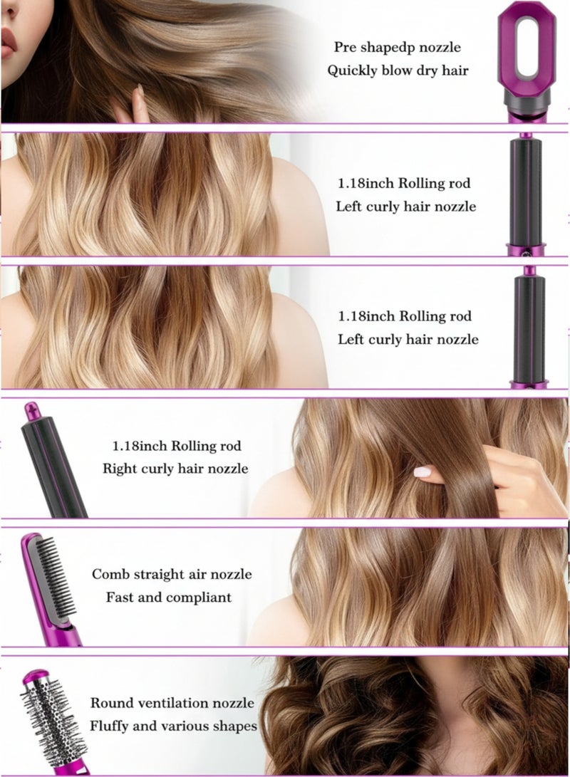 vexa pro 5 in 1 Hair Dryer & Styling Tool Set, Hot Air Brush, Curler, Straightener, Volumizer & Smoothing Tool, Multi-Function Hair Styler for Women - Image 2